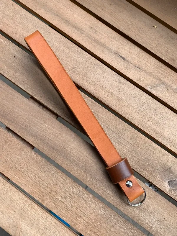 Brown camera wrist strap