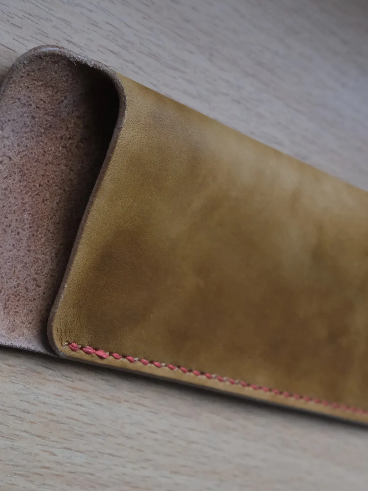 Brown Vegetable Tanned Leather Utility Case