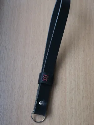 Black Leather Camera Wrist Strap