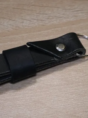 Black Leather Camera Wrist Strap