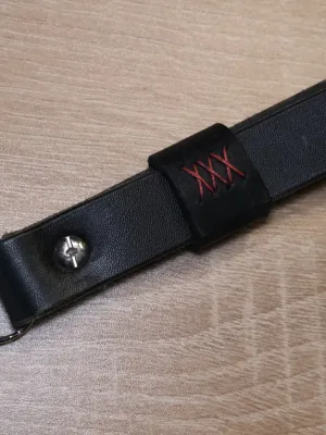 Black Leather Camera Wrist Strap